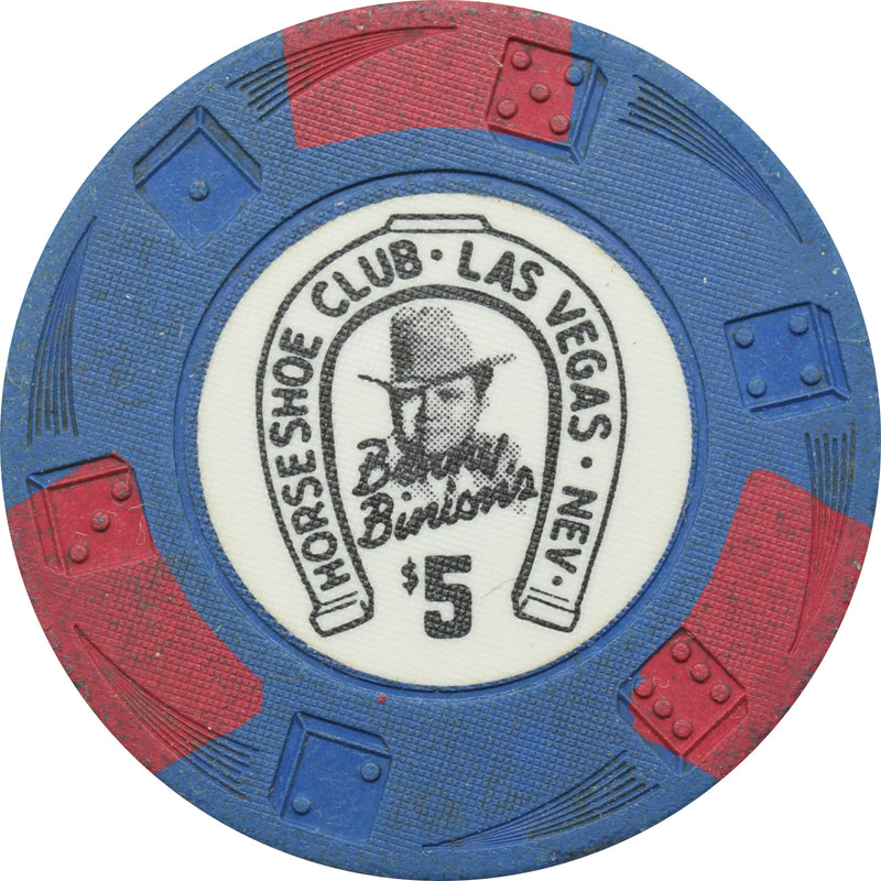 Horseshoe Club Casino Las Vegas Nevada $5 Chip 1950s