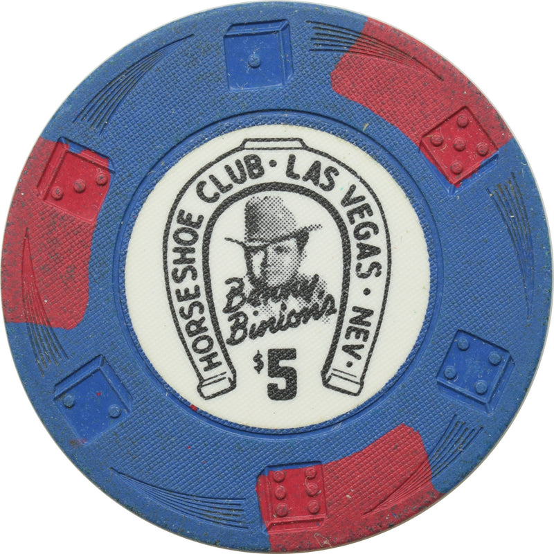 Horseshoe Club Casino Las Vegas Nevada $5 Chip 1950s