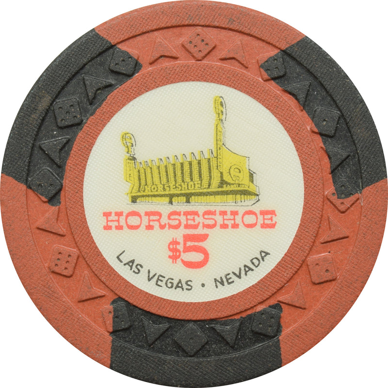 Horseshoe Club Casino Las Vegas Nevada $5 Chip 1951