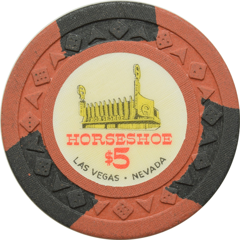 Horseshoe Club Casino Las Vegas Nevada $5 Chip 1951