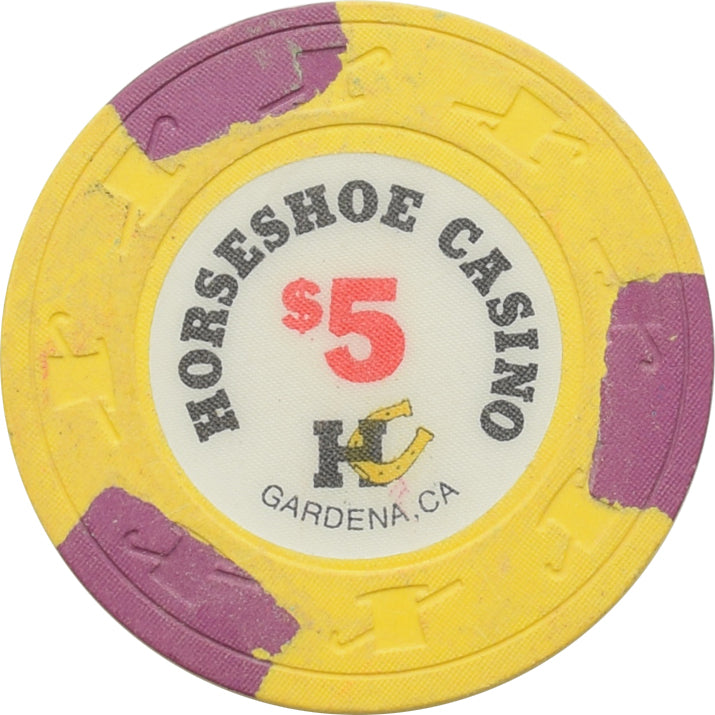 Horseshoe Casino Gardena CA $5 Chip