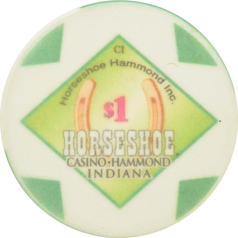 Horseshoe Casino Hammond Indiana $1 Diamond Edgespots Chip