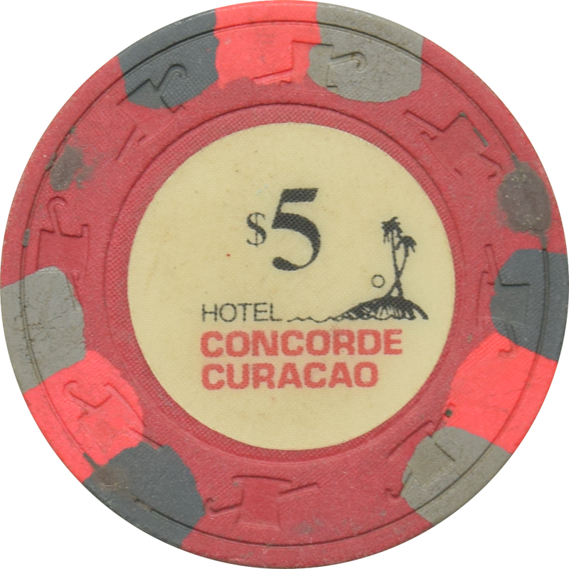 Concorde Curacao Casino Curacao $5 Chip