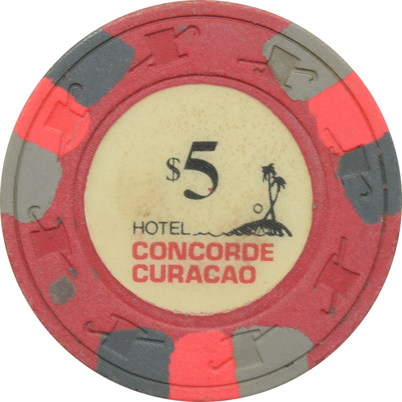 Concorde Curacao Casino Curacao $5 Chip