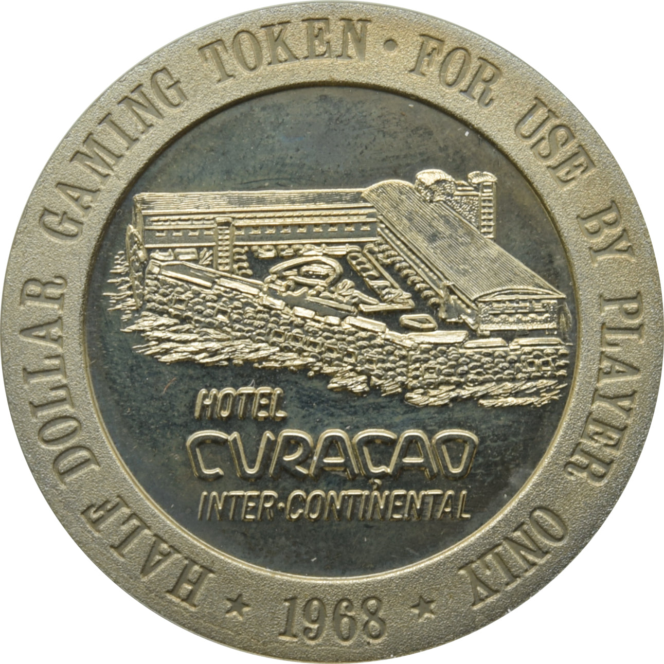 Hotel Curacao Inter-Continental Willemstad Curacao 50 Cent Token 1968