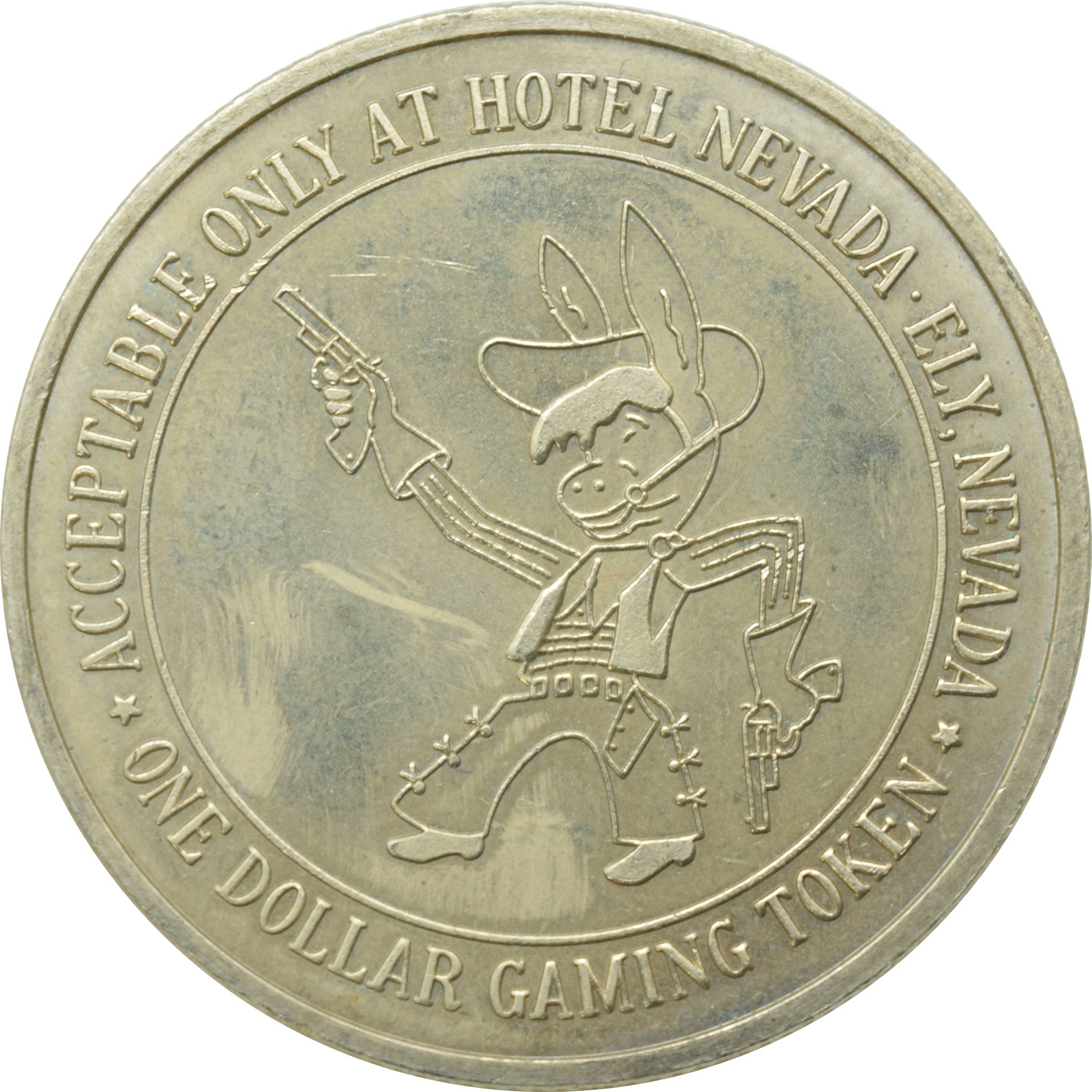 Hotel Nevada Casino Ely Nevada $1 Token 1987