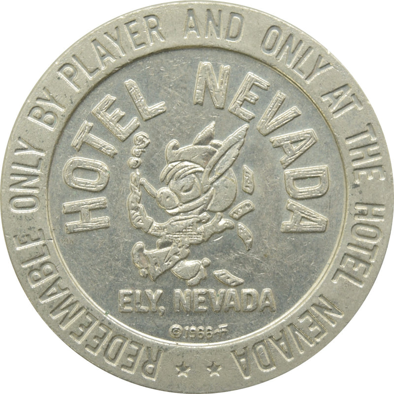 Hotel Nevada Casino Ely NV $1 Token 1966