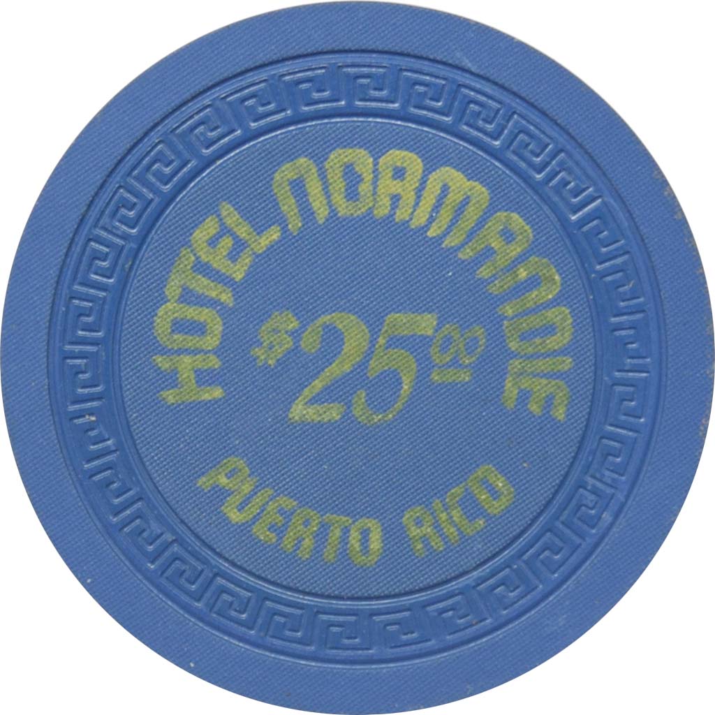 Normandie Illegal Casino San Juan Puerto Rico $25 Chip