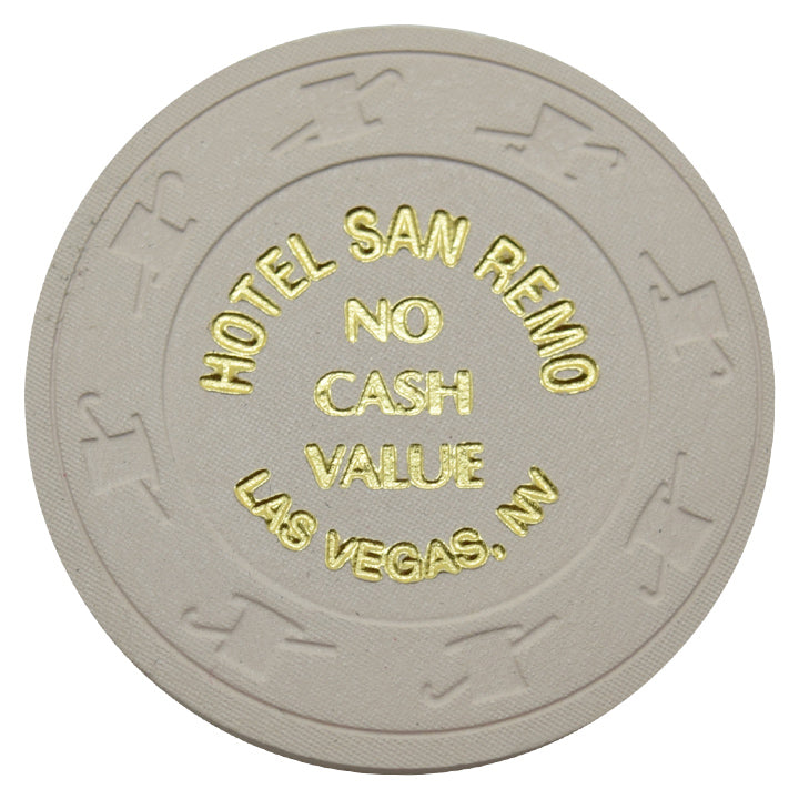 Hotel San Remo Casino Las Vegas Nevada Off-White NCV Chip 1989