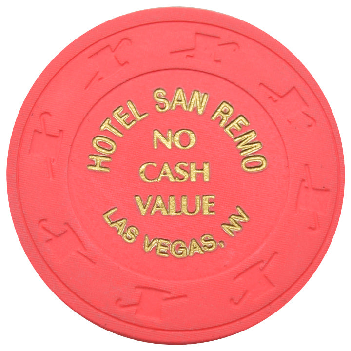 Hotel San Remo Casino Las Vegas Nevada Pink NCV Chip 1989