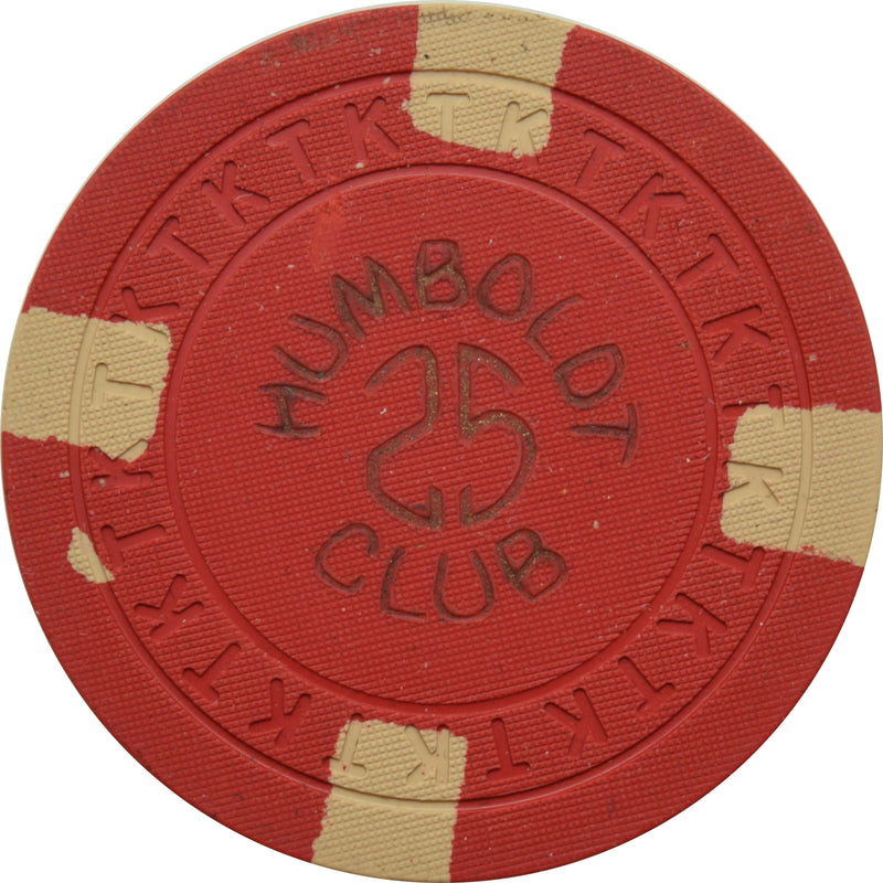 Humboldt Club Casino Carlin Nevada $25 Chip 1950