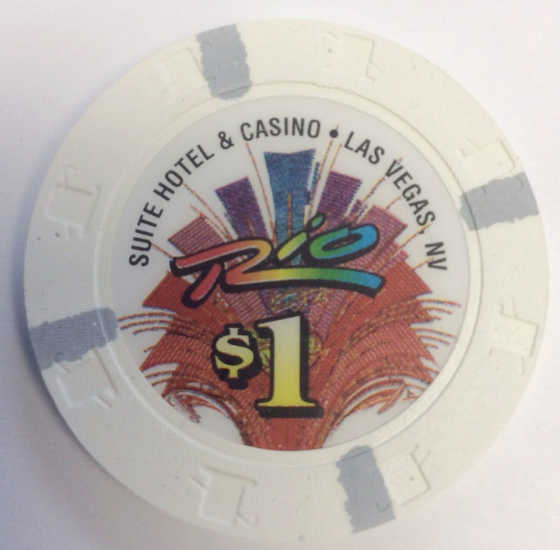 Rio Casino Las Vegas Nevada $1 Chip 1997 Large Inlay
