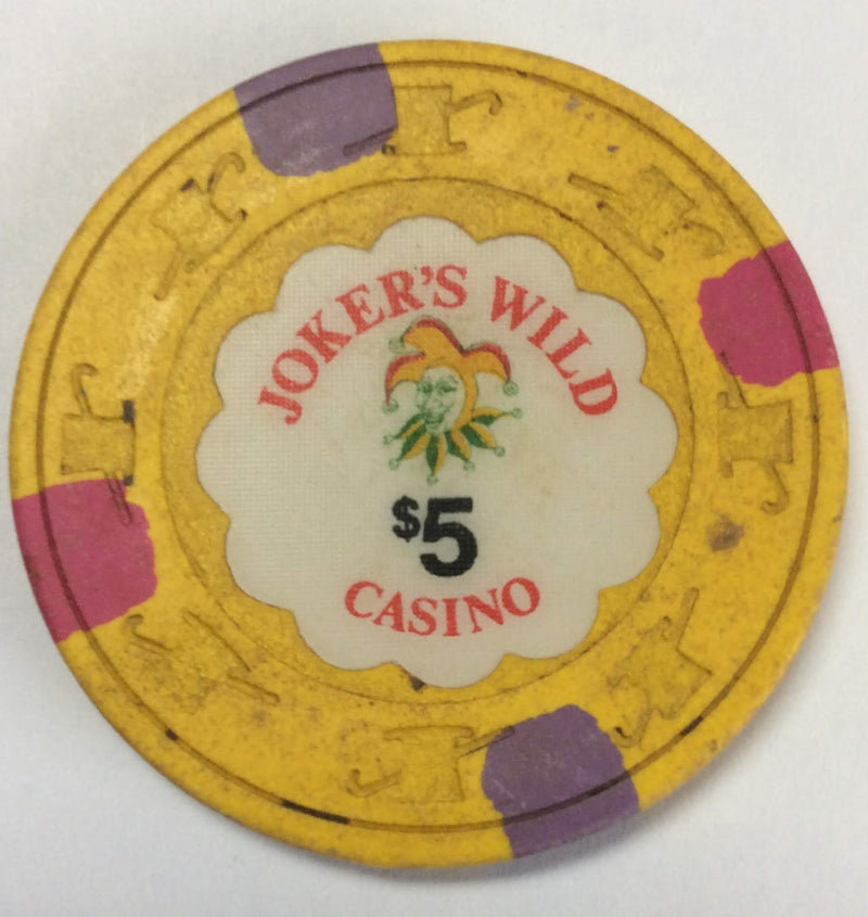 Joker's Wild Casino California $5 Chip