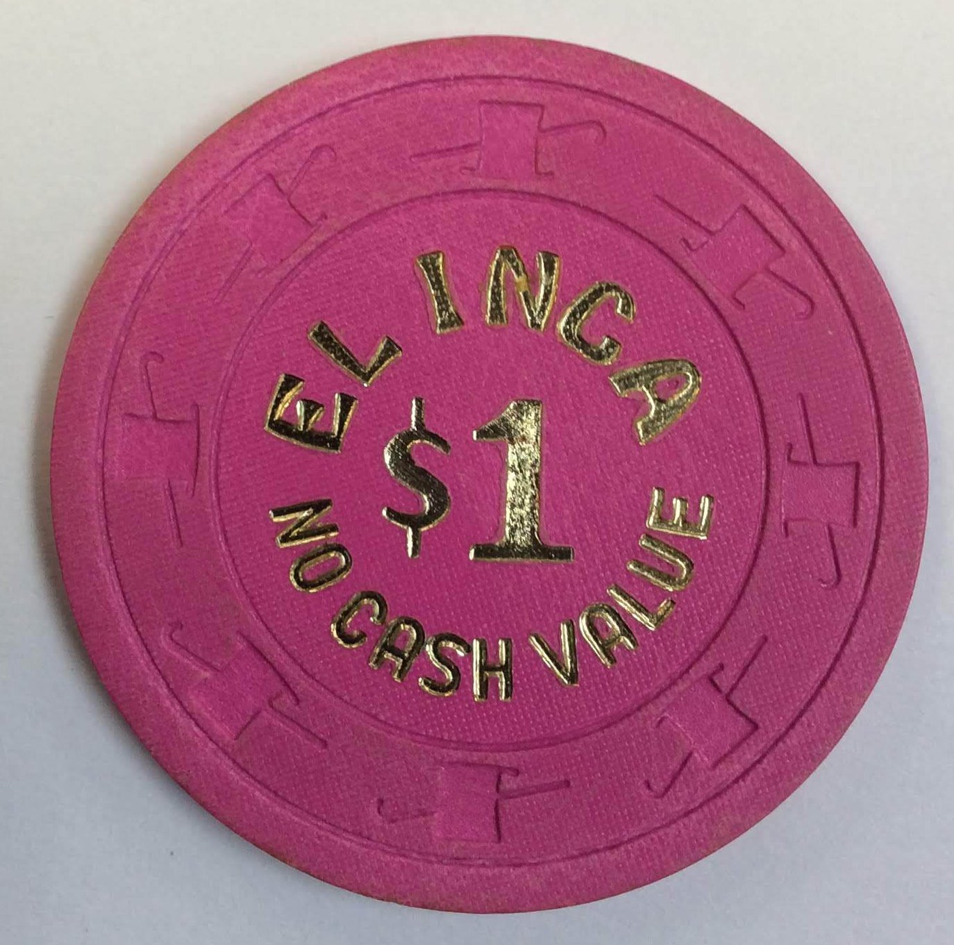 El Inca Casino Las Vegas Nevada $1 NCV Chip 1977