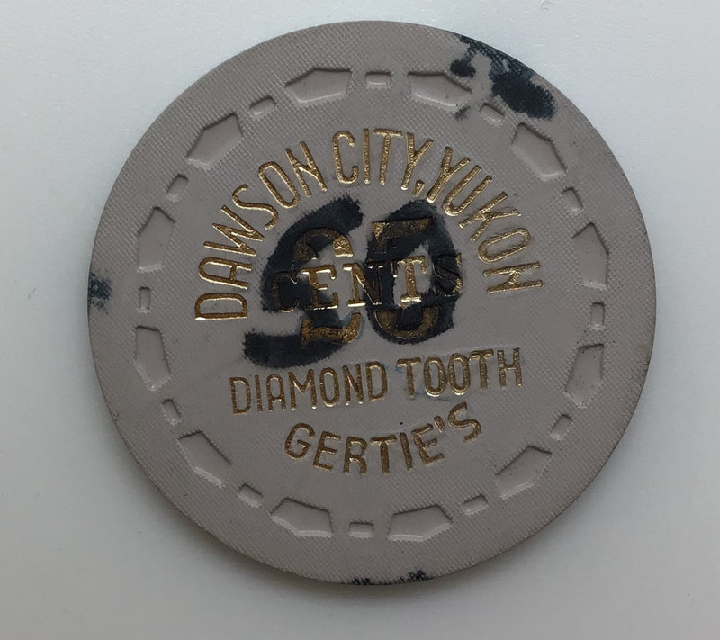Diamond Tooth Gertie's 50 Cent Casino Chip Dawson City, Yukon Canada