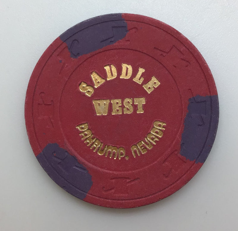 Saddle West Casino Pahrump Nevada $5 Chip 1970s