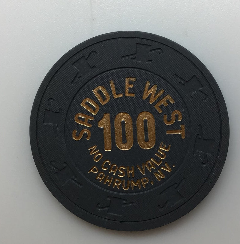 Saddle West Casino Pahrump Nevada $100 NCV Chip 1990s