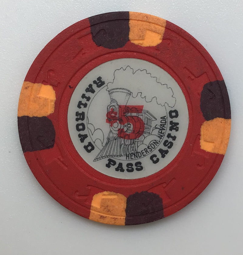 Railroad Pass Casino Henderson Nevada $5 Chip 1989