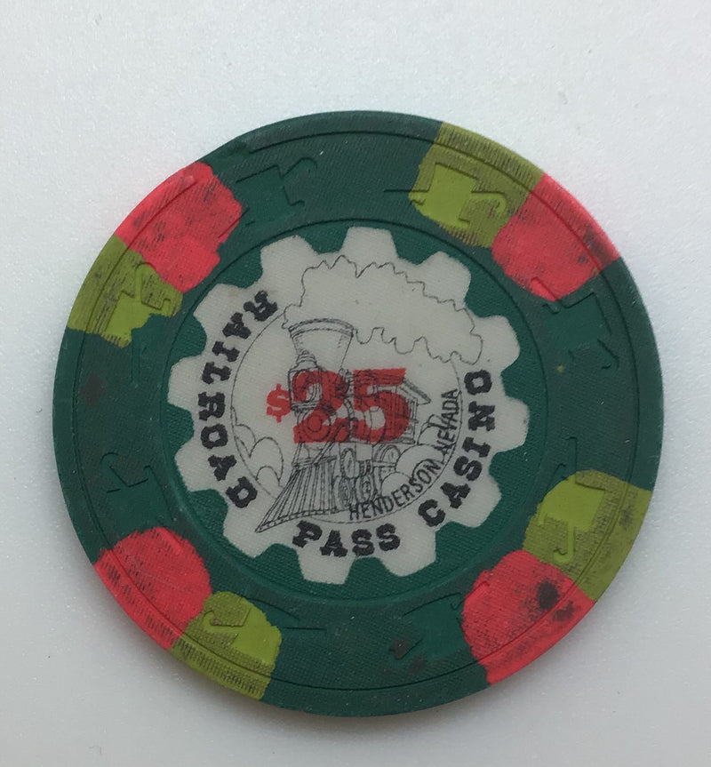 Railroad Pass Casino Henderson Nevada $25 Chip 1989