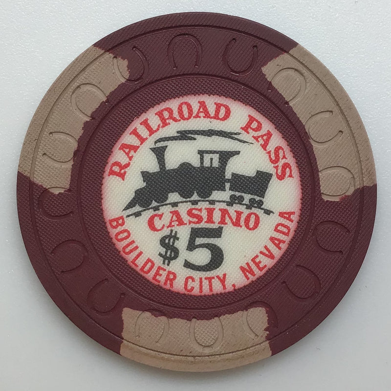 Railroad Pass Casino Henderson Nevada $5 Chip 1960s