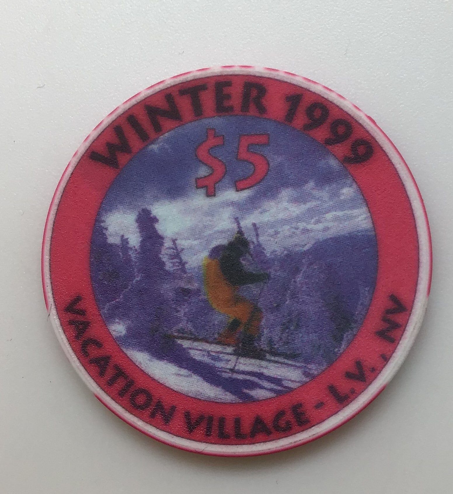 Vacation Village Casino Las Vegas, Nevada $5 Chip Winter 1999