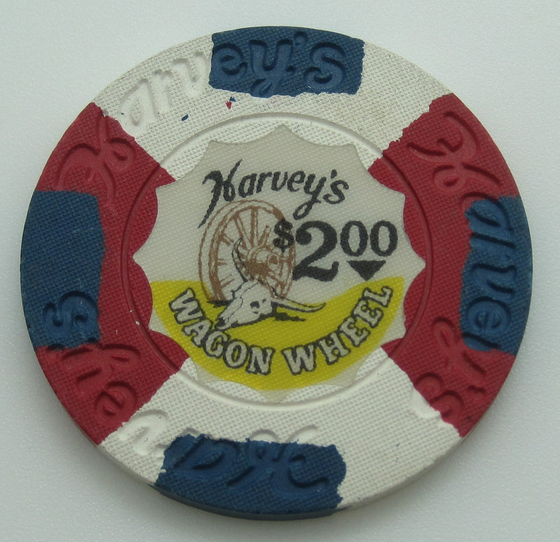 Harvey's Casino Lake Tahoe Nevada $2 Chip With Panes 1976