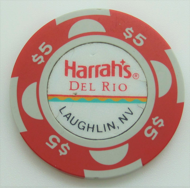 Harrah's Del Rio Casino Laughlin Nevada $5 Chip 1988