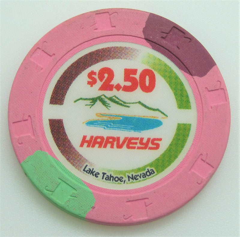 Harvey's Casino Lake Tahoe Nevada $2.50 Chip 1996