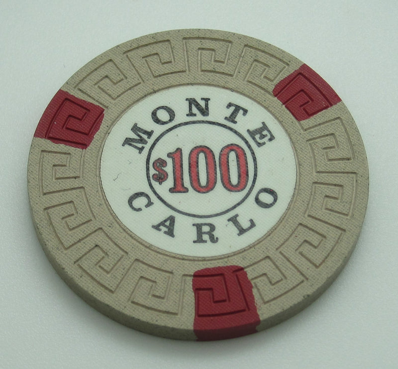 Monte Carlo Casino Reno Nevada $100 Chip 1975