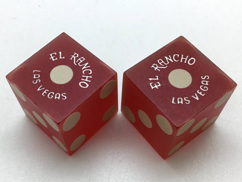 El Rancho Casino Las Vegas Nevada Red Dice Pair Vintage