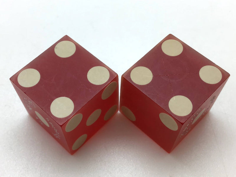 El Rancho Casino Las Vegas Nevada Red Dice Pair Vintage