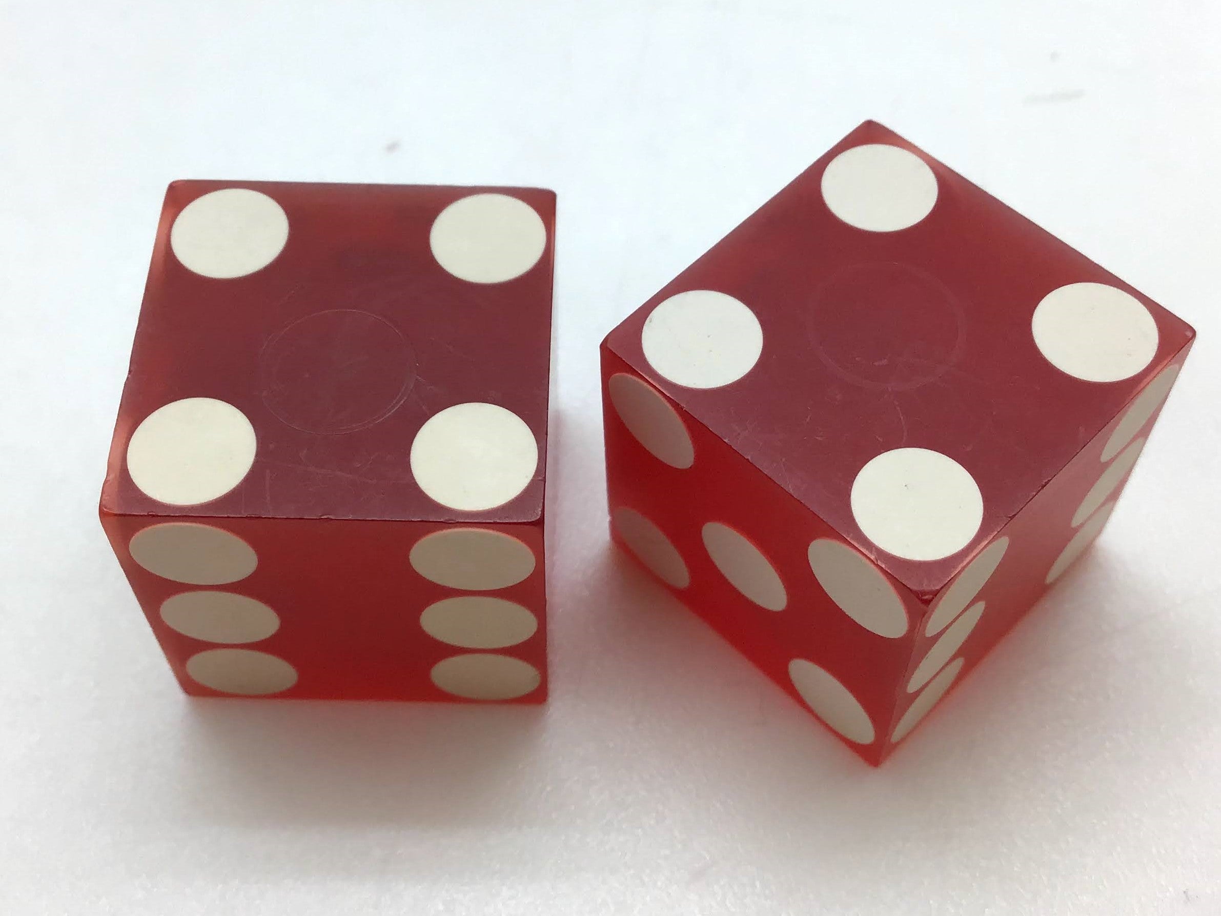 El Rancho Casino Las Vegas Nevada Red Dice Pair Vintage