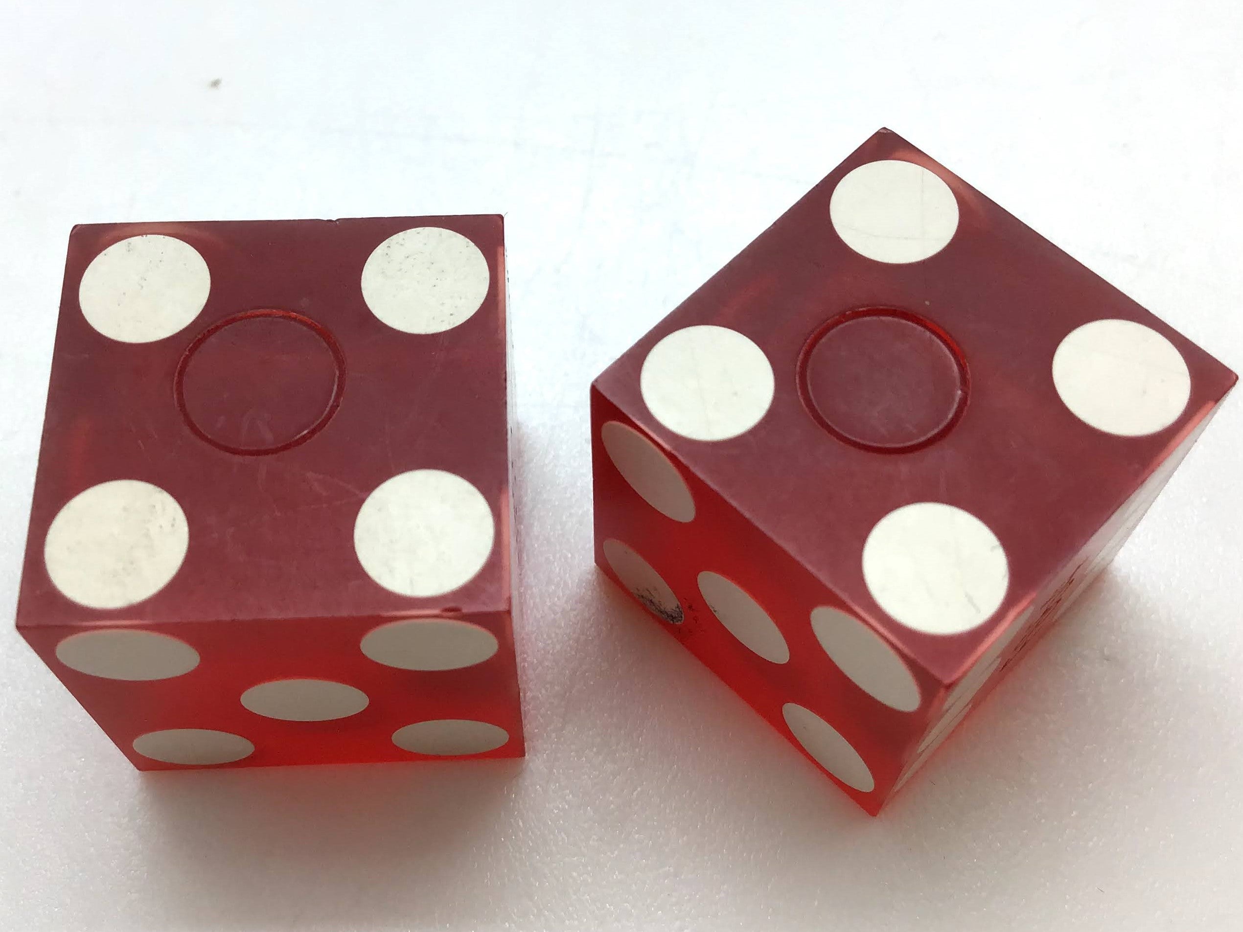 Fitzgeralds Casino Las Vegas Nevada Red Dice Pair Vintage