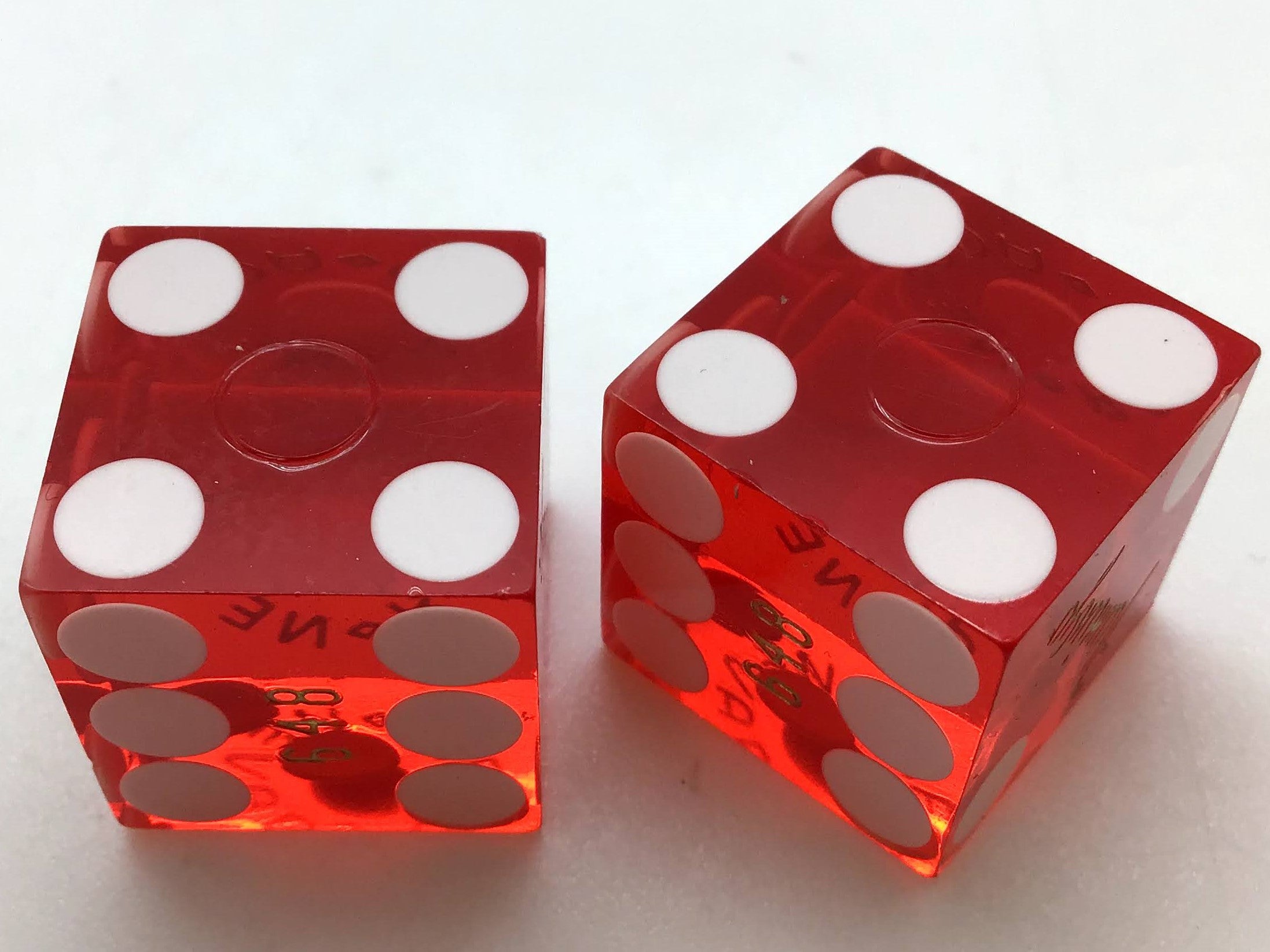 Flamingo Casino Reno Nevada Red Dice Pair Matching Pair