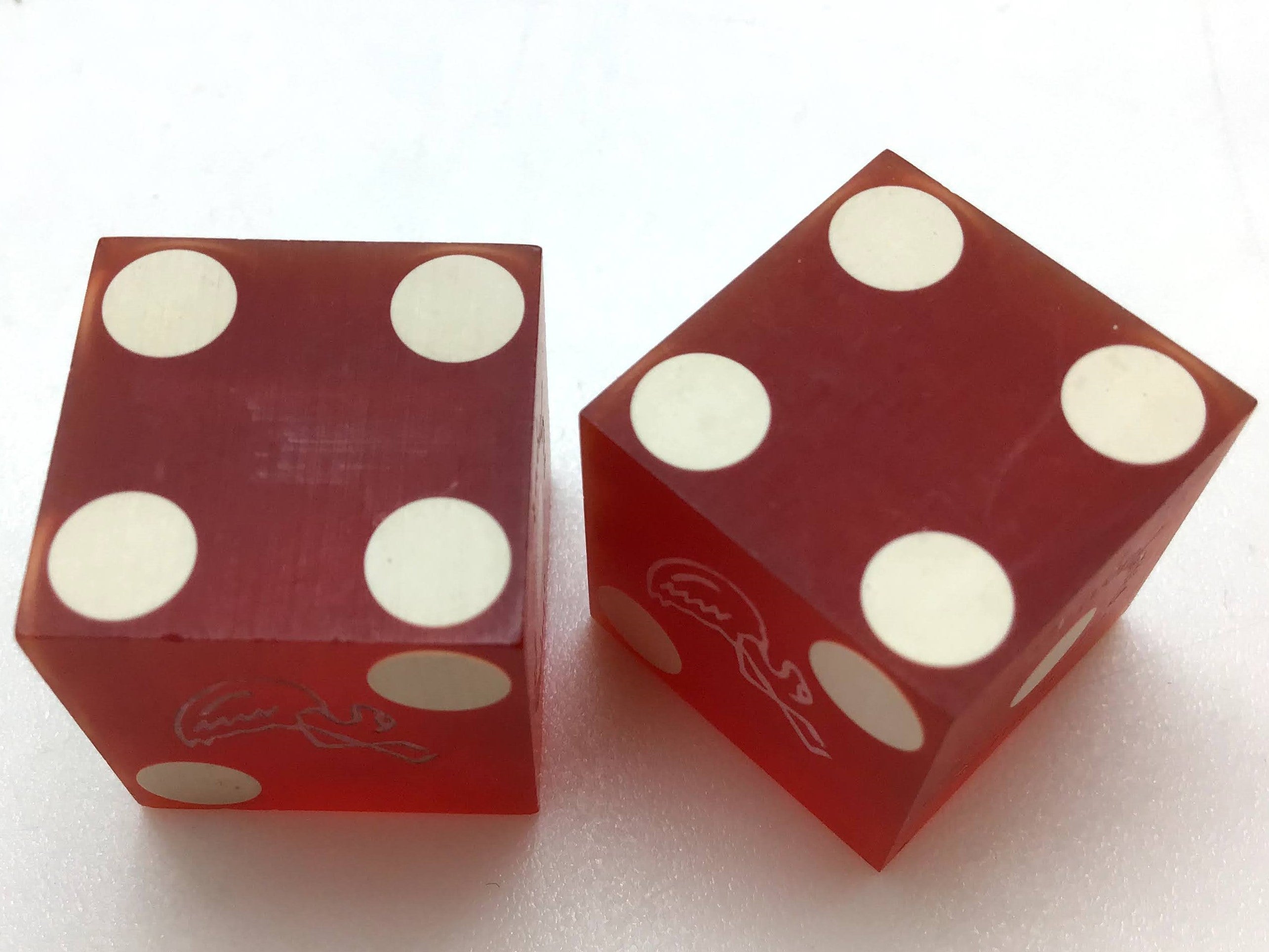 Flamingo Casino Las Vegas Nevada Red Dice Pair Vintage