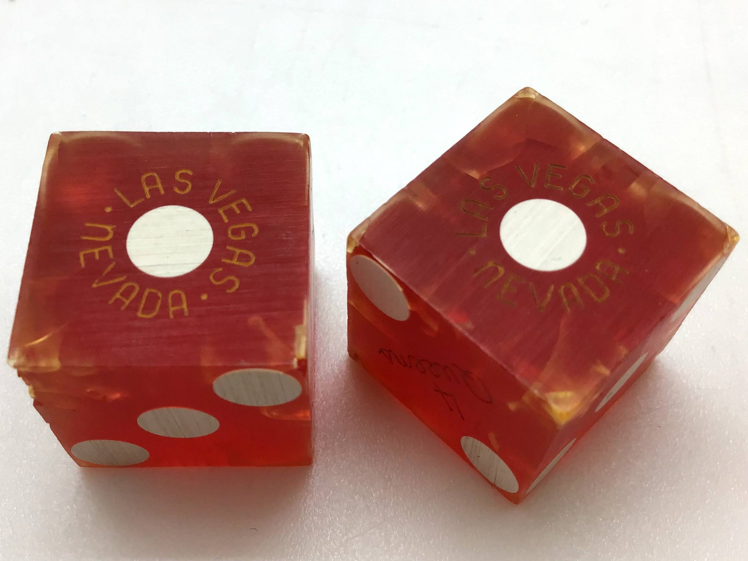 Four Queens Casino Las Vegas Nevada Red Dice Pair Vintage