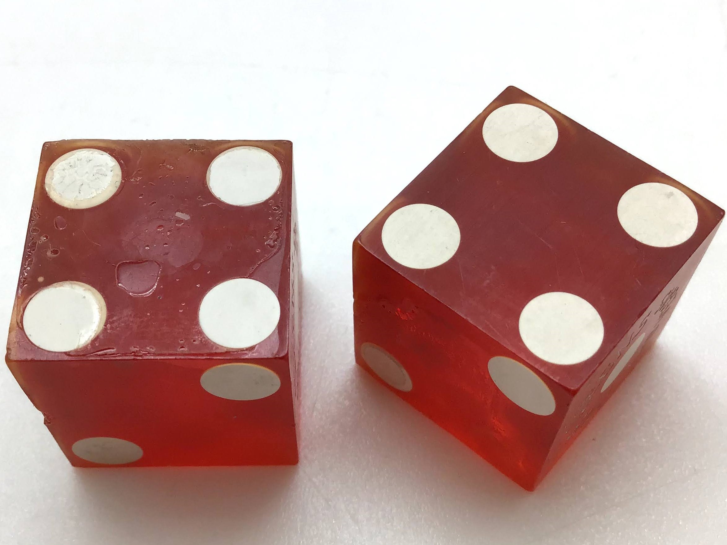 Four Queens Casino Las Vegas Nevada Red Dice Pair Vintage