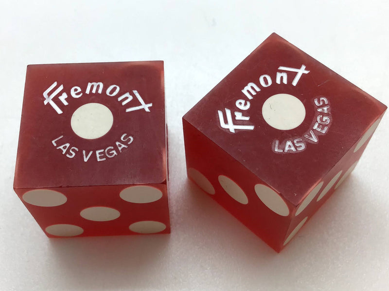 Fremont Casino Las Vegas Nevada Red Dice Pair Vintage