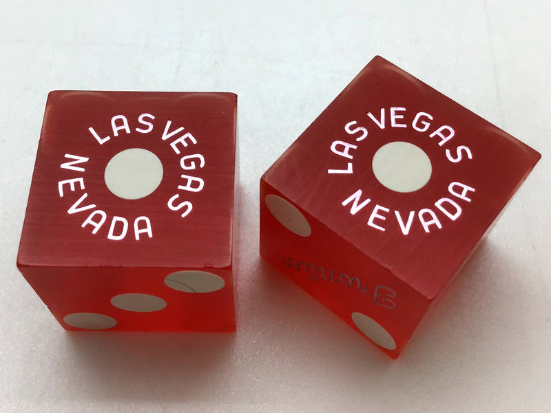 Frontier Casino Las Vegas Nevada Red Dice Pair Vintage