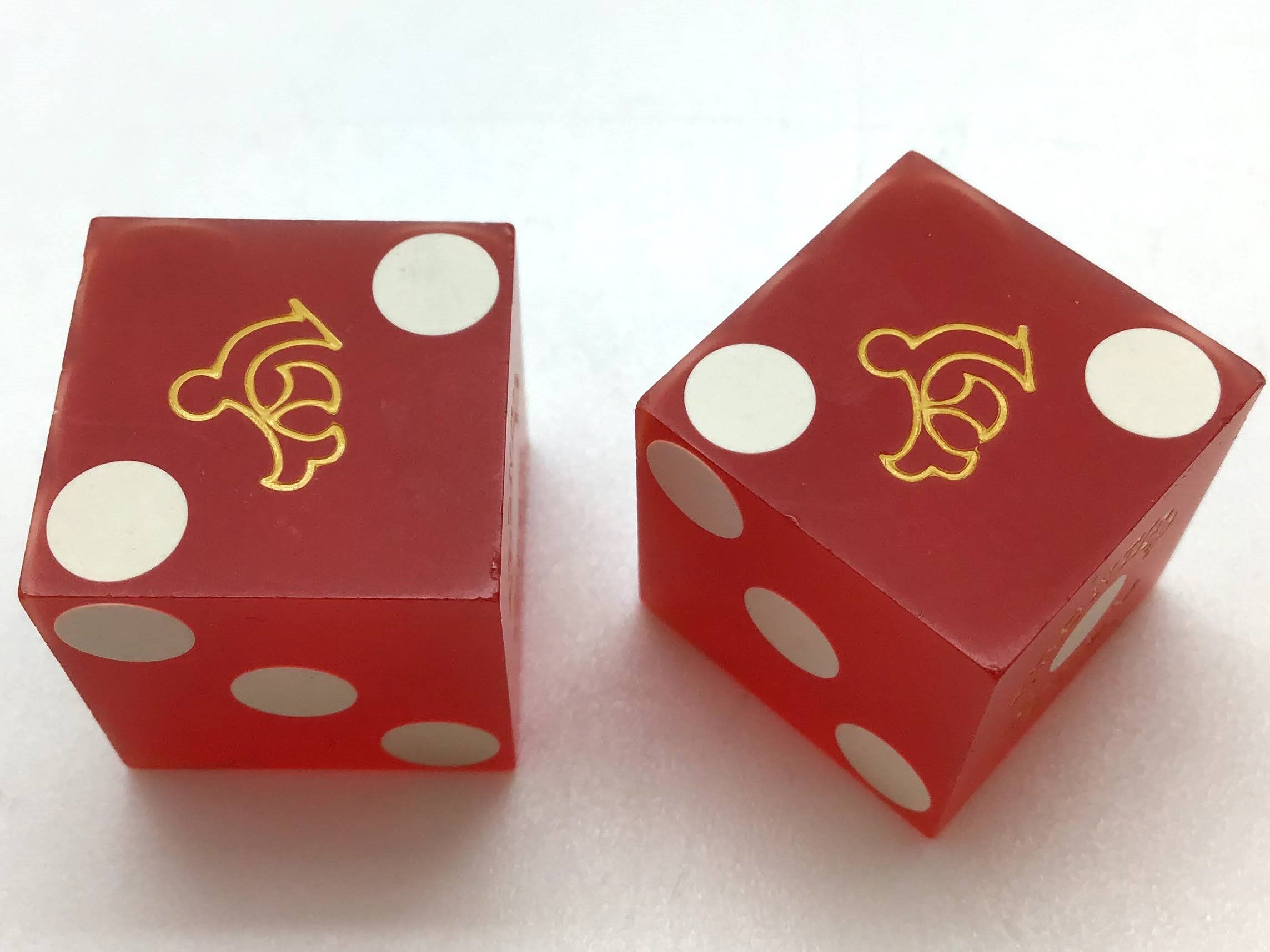 Frontier Casino Las Vegas Nevada Red Dice Pair Vintage