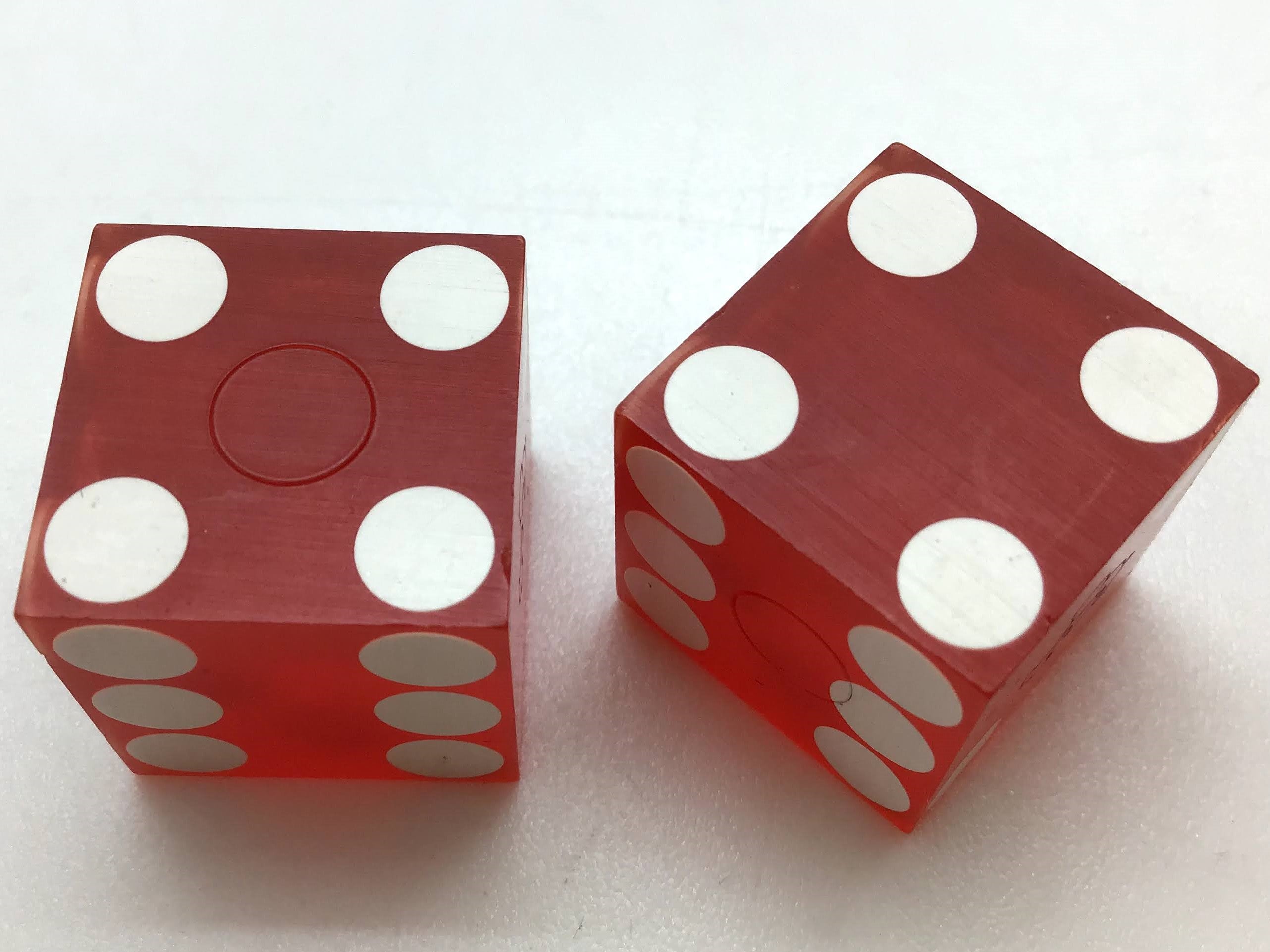 Frontier Casino Las Vegas Nevada Red Dice Pair Vintage