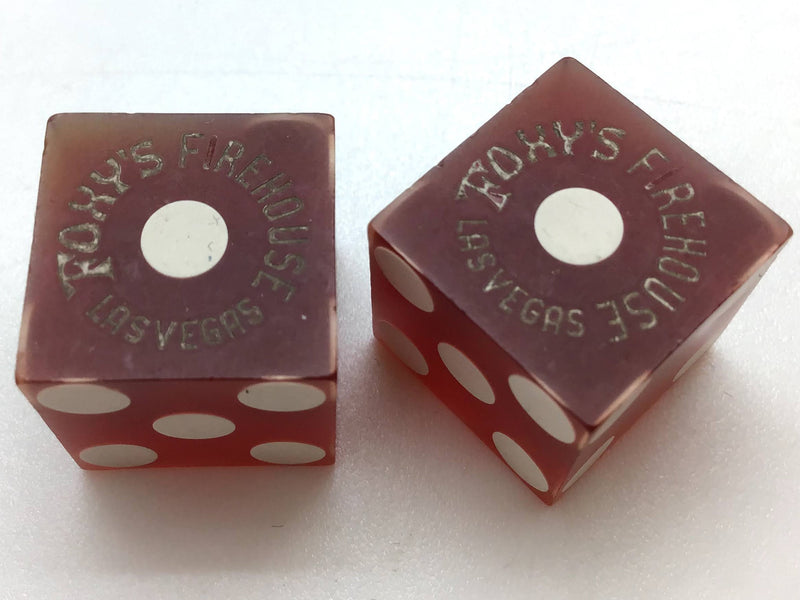 Foxy's Firehouse Casino Las Vegas Nevada Red Dice Pair Matching Numbers