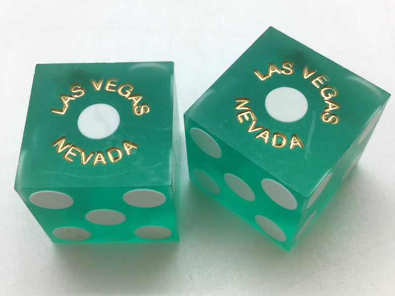 Golden Gate Casino Las Vegas Nevada Green Dice Pair Matching Numbers
