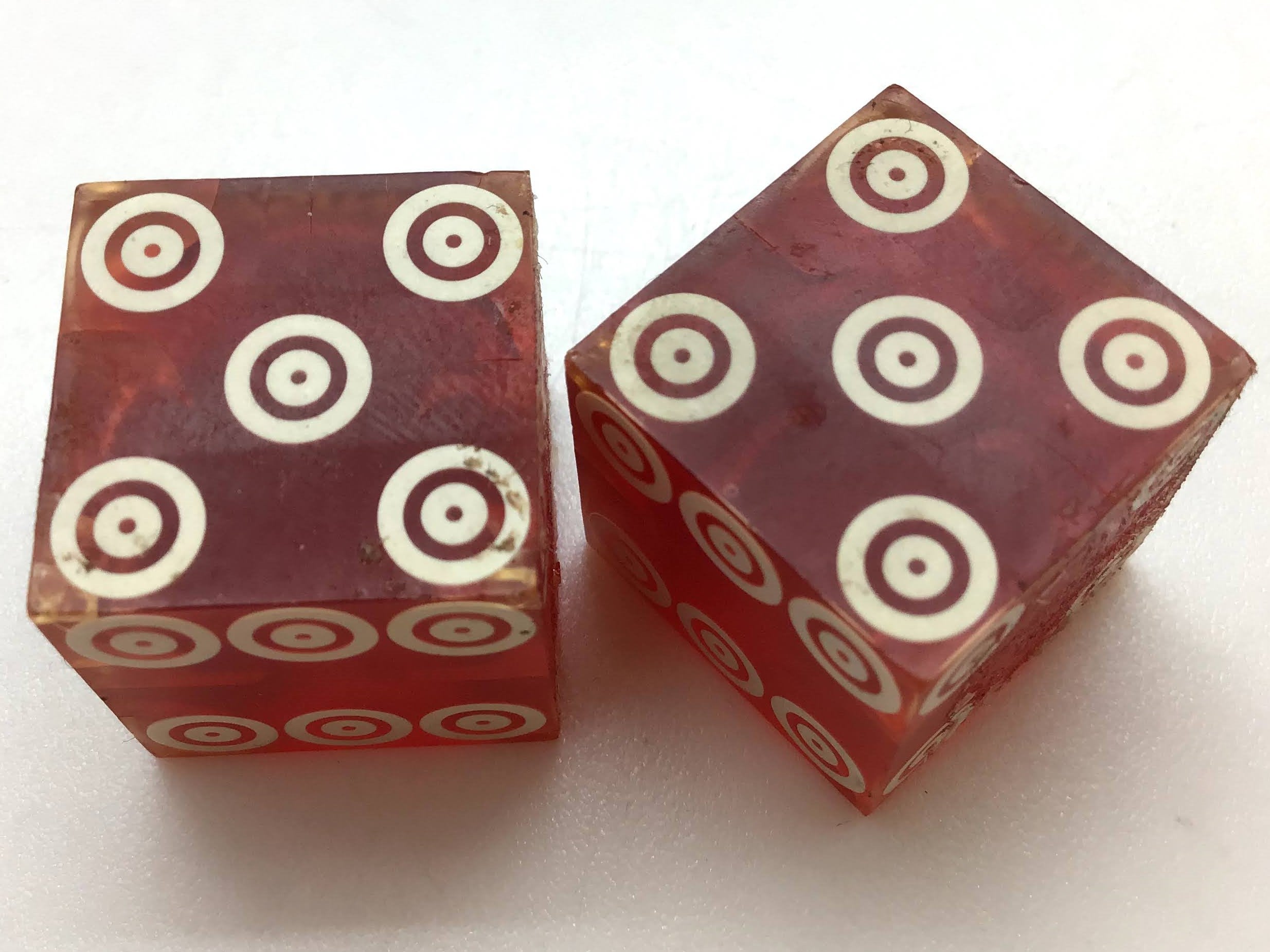 Golden Gate Casino Las Vegas Nevada Red Dice Pair Vintage