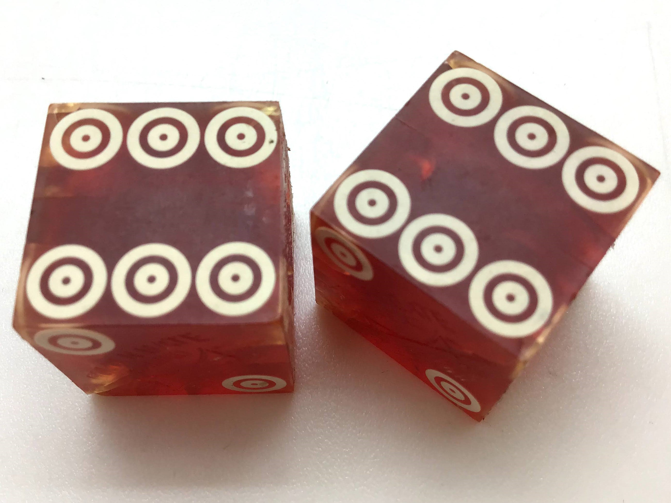 Golden Gate Casino Las Vegas Nevada Red Dice Pair Vintage