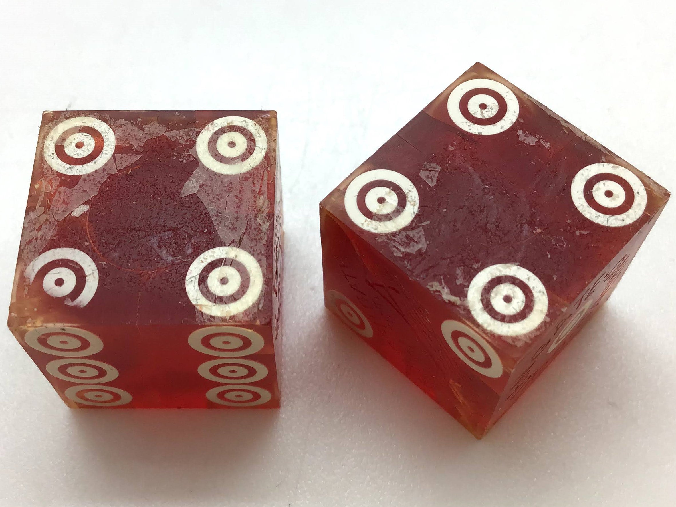 Golden Gate Casino Las Vegas Nevada Red Dice Pair Vintage