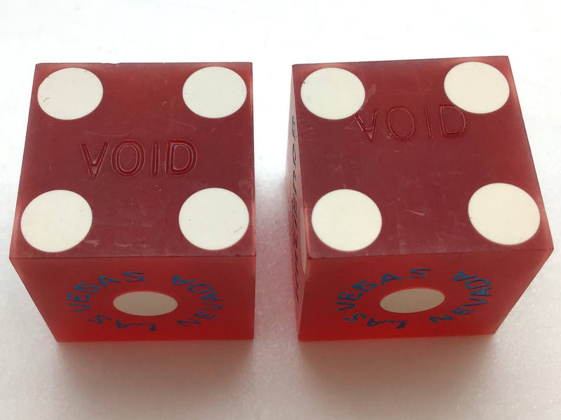 Hacienda Casino Las Vegas Nevada Red Dice Pair Vintage