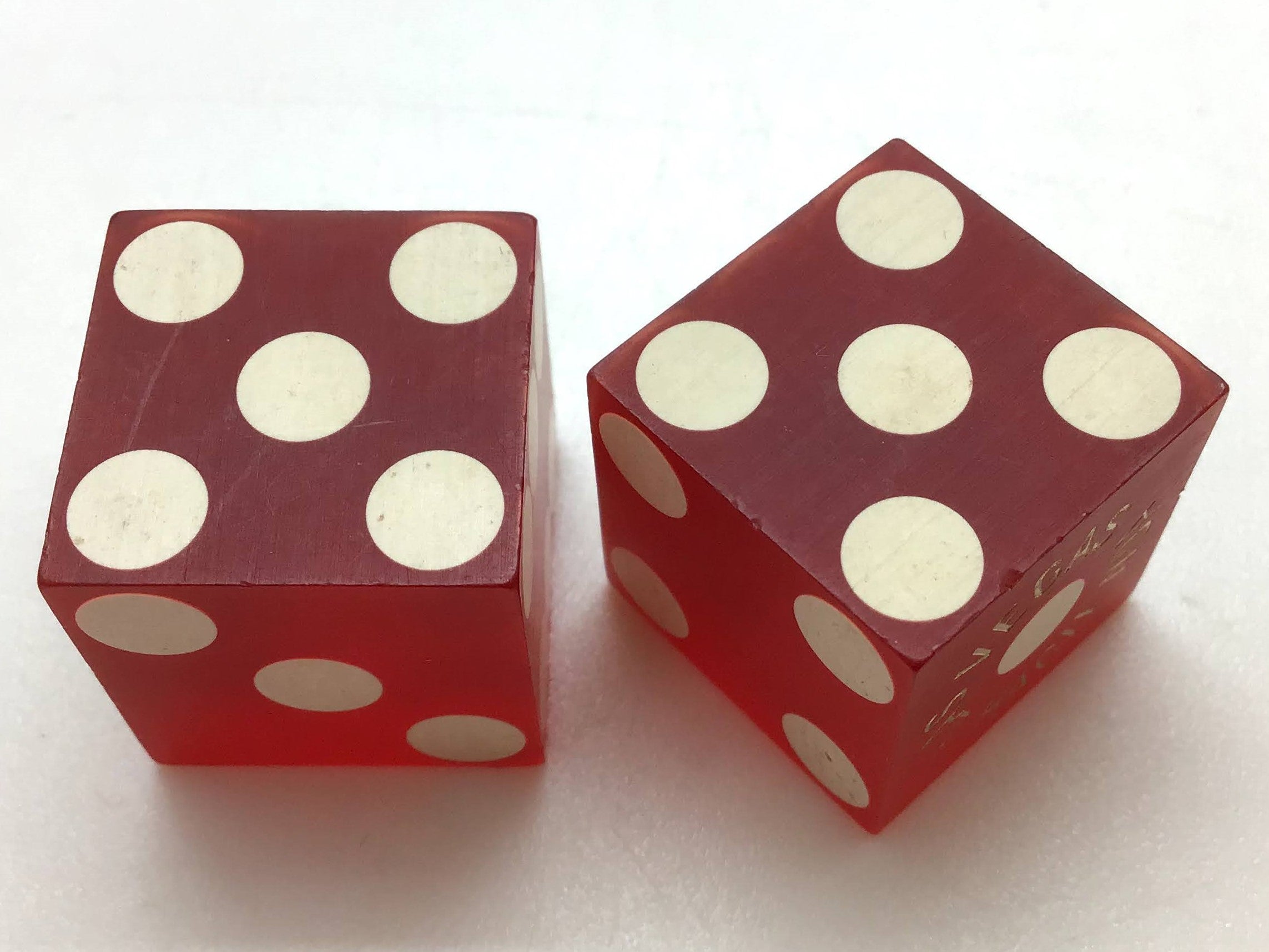 Hacienda Casino Las Vegas Nevada Red Dice Pair Vintage