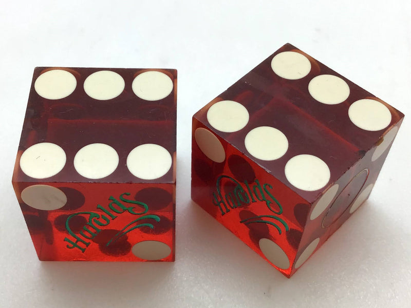 Harold's Club Casino Reno Nevada Red Dice Pair Vintage