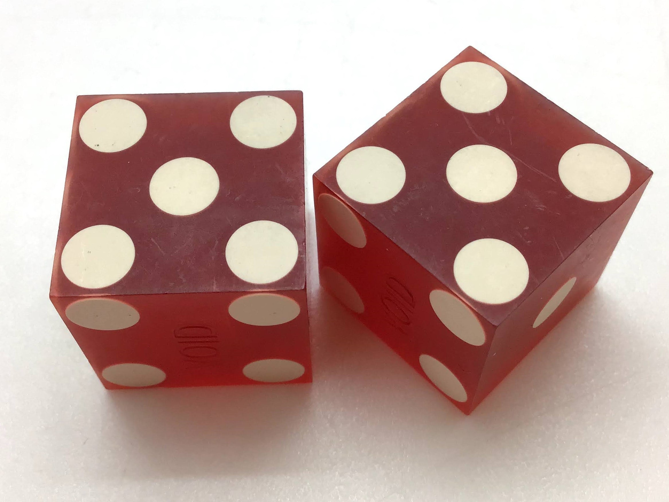 Harrah's Casino Reno Nevada Red Dice Pair Vintage